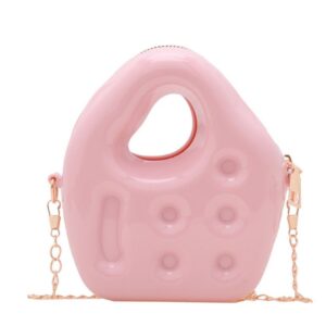 Pink Silicone Sling Bag