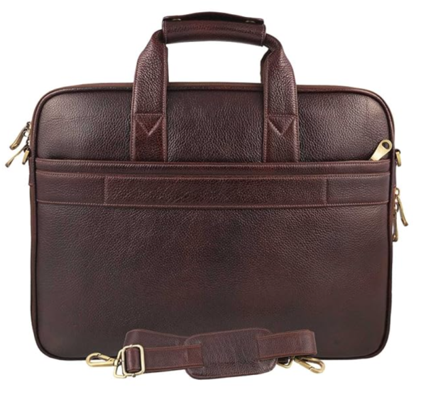 Dark Brown Mochi Leather Laptop Bag